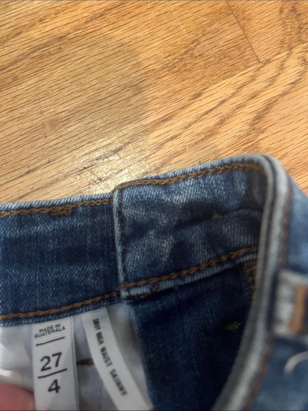 Curvy high waist skinny loft button front jeans